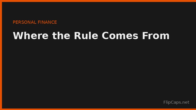 Origin of the 50/30/20 budget rule popularized by Elizabeth Warren