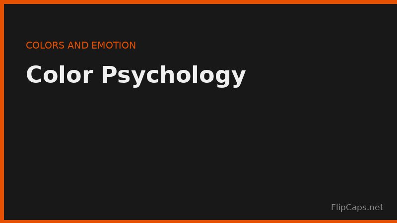 Color psychology showing emotional associations with red, blue, green, and yellow