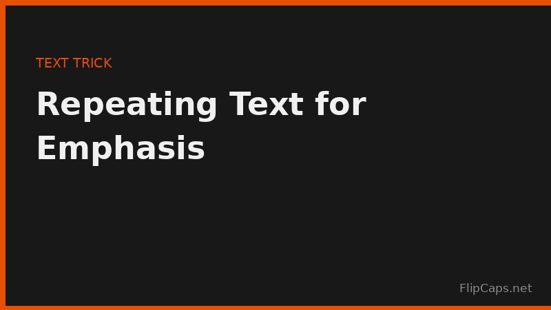 Using a text repeater tool for emphasis and dividers in social media posts