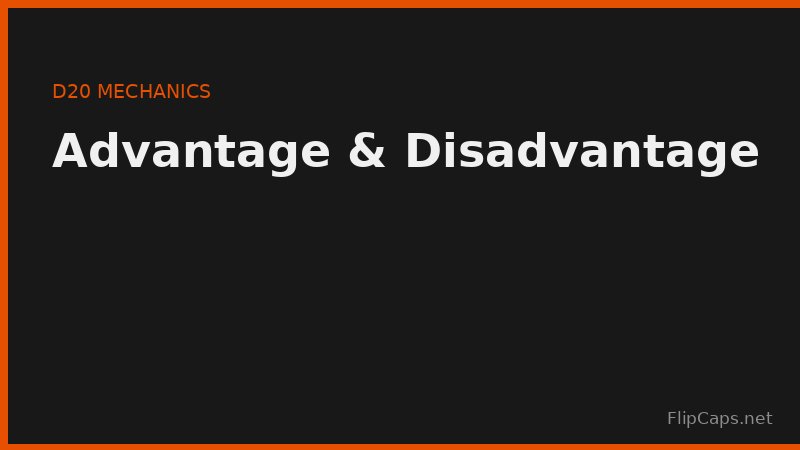 How advantage and disadvantage mechanics change d20 probability in tabletop RPGs