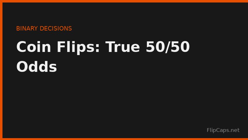 Illustration representing a coin flip with true 50/50 odds for binary decisions