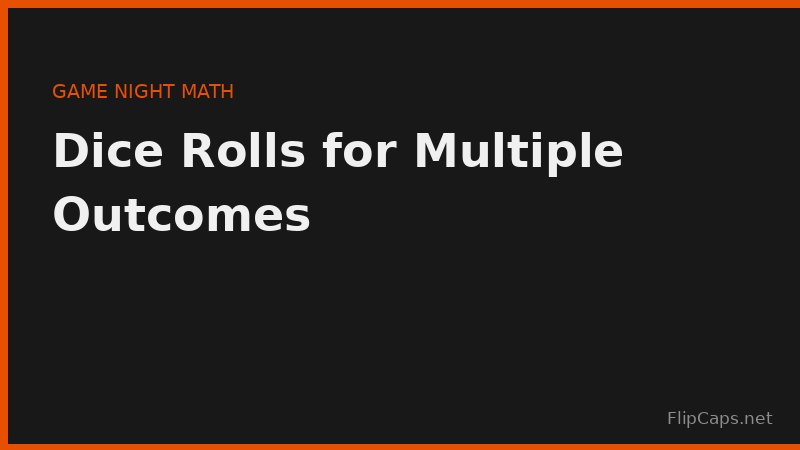 Multiple dice representing multi-outcome random decisions for games and group activities