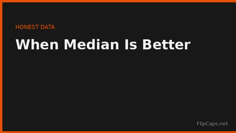 When to use median instead of mean for honest data representation