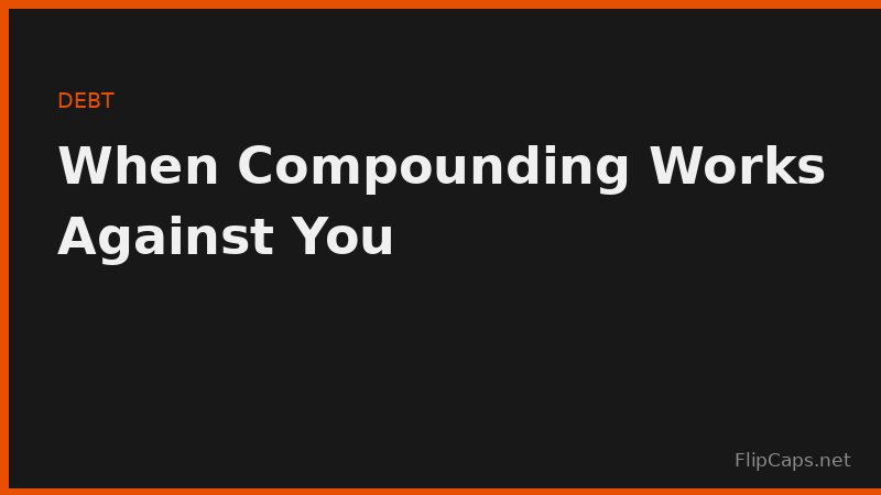 Credit card debt compounding over time - how interest charges accumulate on unpaid balances