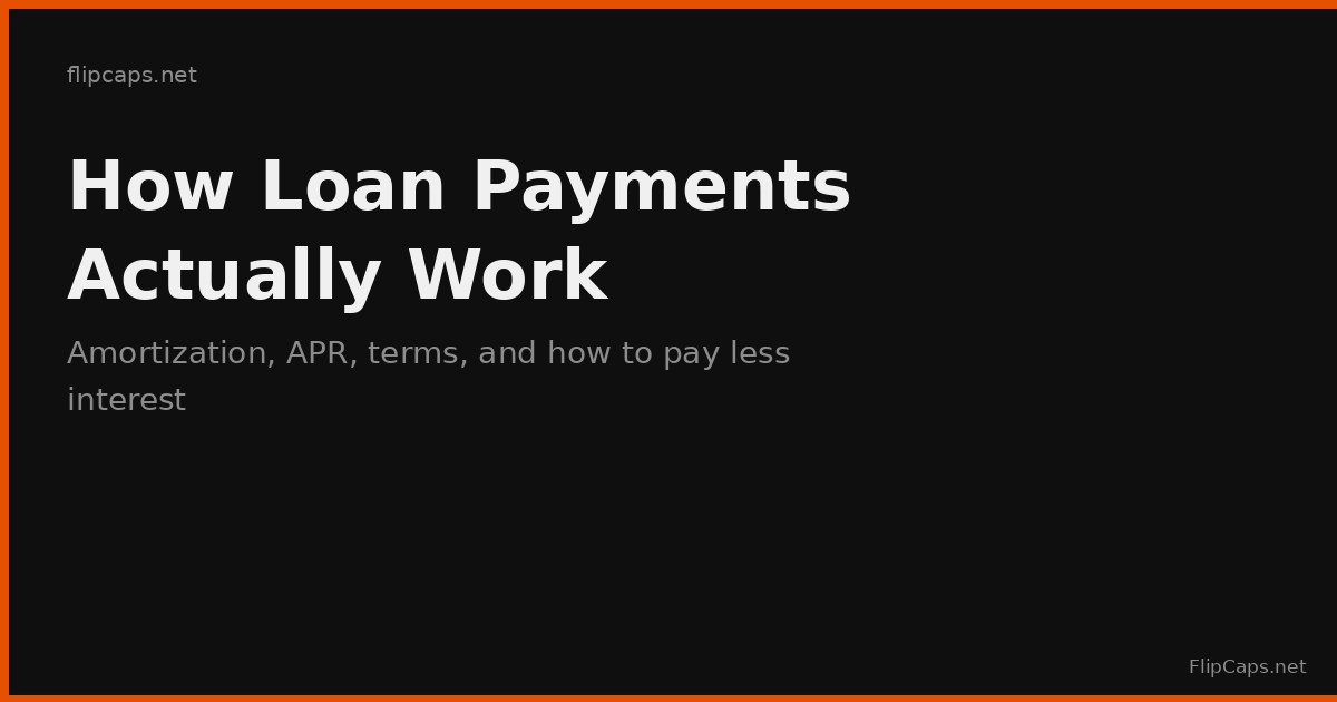 Illustration of how mortgage and loan payments are calculated, covering amortization, APR, and interest