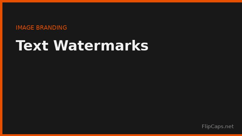 Text watermarks as an alternative to logo overlays for image branding and attribution