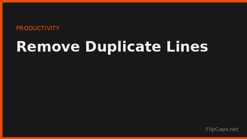 Removing duplicate lines after combining two lists into one