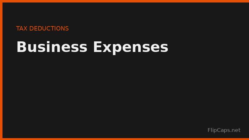 Freelance business expense categories and tax deductions for self-employed side hustlers