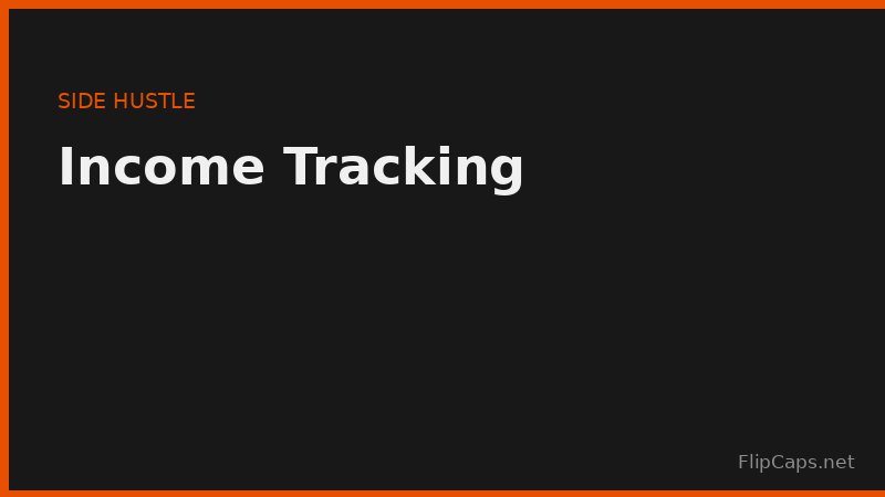 Side hustle income tracking and record keeping for freelancers and self-employed workers