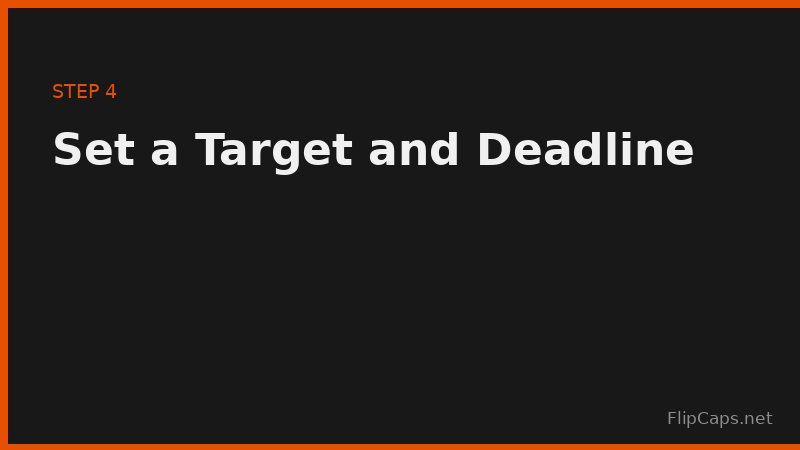 Setting a savings target and deadline for a sinking fund goal