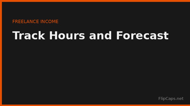 Tracking billable hours and rates to forecast freelance income accurately