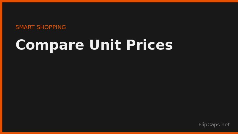 Comparing unit prices on grocery items to find the best value per ounce or pound