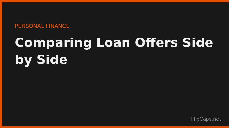 Comparing multiple mortgage refinance loan offers side by side using rate and fee differences