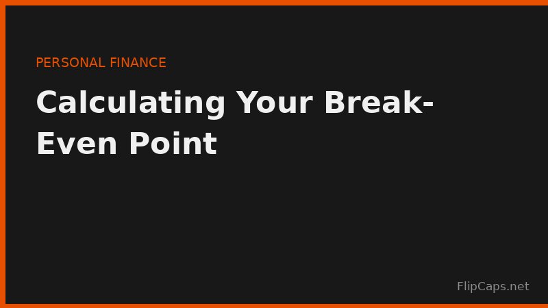 The mortgage refinance break-even formula: closing costs divided by monthly savings