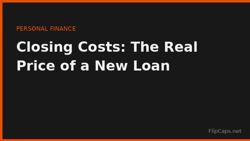Breakdown of mortgage refinance closing costs including origination, appraisal, and title fees
