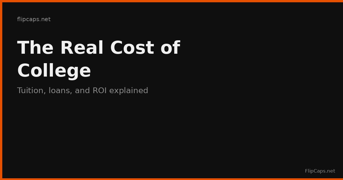 How to calculate the real cost of college - tuition, loans, opportunity cost, and return on investment