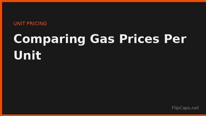 Comparing gas prices per gallon and per liter using unit pricing