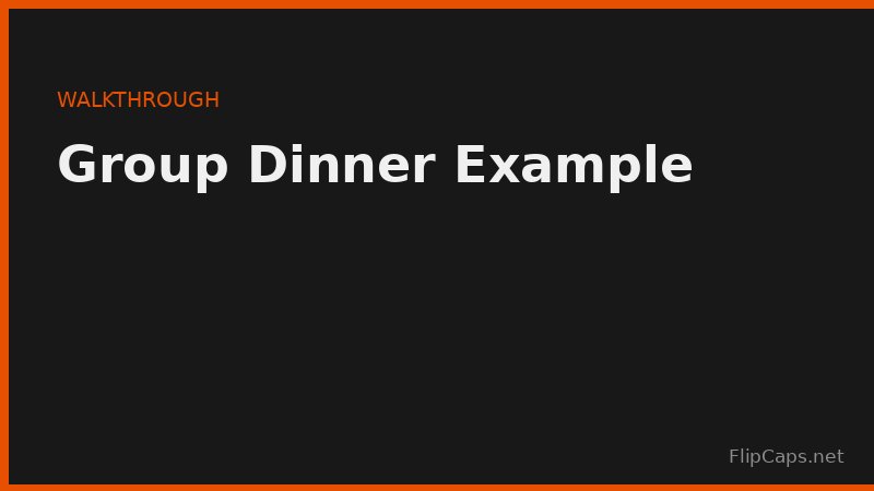 Step by step walkthrough of calculating a group dinner bill with tip