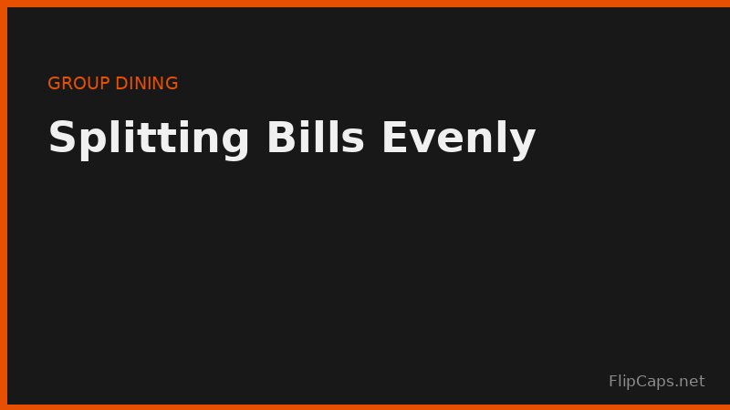 Group of friends splitting a restaurant bill evenly per person