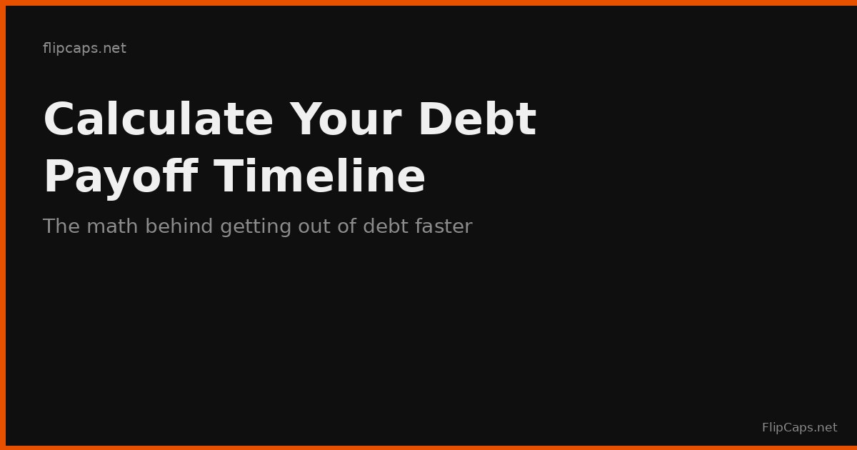 How to calculate your debt payoff timeline - personal finance guide