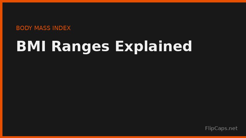 Chart explaining BMI ranges from underweight to obese categories