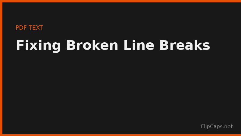 Fixing fragmented line breaks from text copied out of a PDF