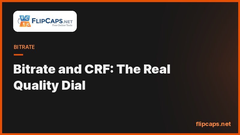 Video bitrate and CRF explained showing how quality settings control file size
