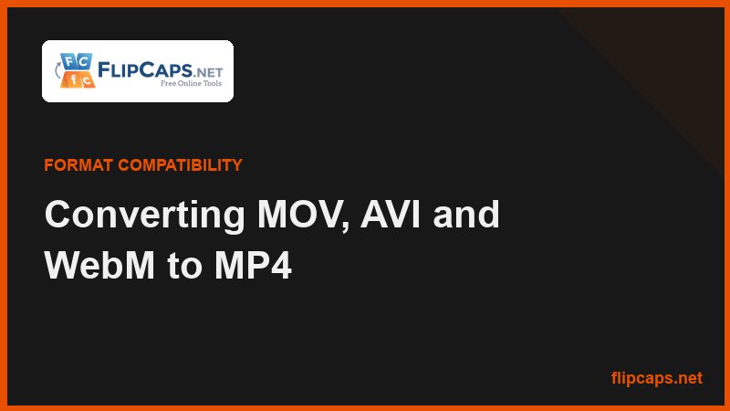 Converting MOV, AVI, and WebM source files into MP4 for maximum device and platform compatibility