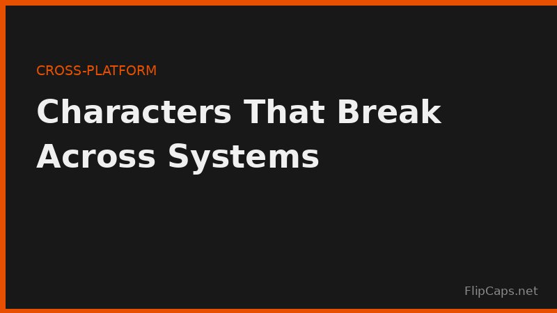 Characters that cause file name problems across Windows, Mac, and Linux