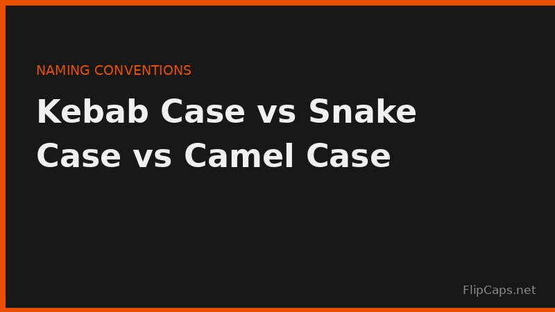 Comparison of kebab-case, snake_case, camelCase, and Title Case file naming styles