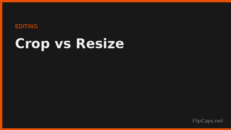 Side by side comparison of cropping a photo versus resizing the same photo