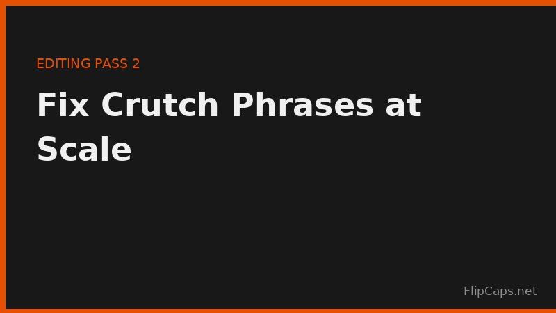 Using find and replace to fix wordy crutch phrases across a document