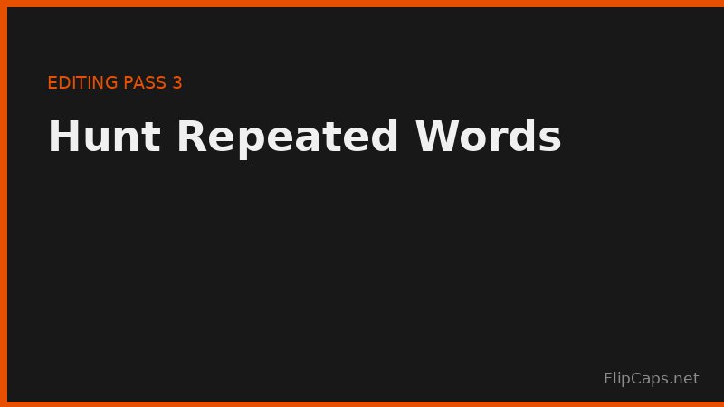 Hunting down repeated words and redundant word pairs during editing