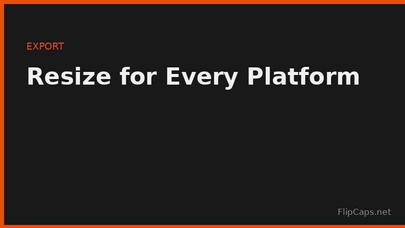 Resizing one master image into multiple sizes for different social media platforms