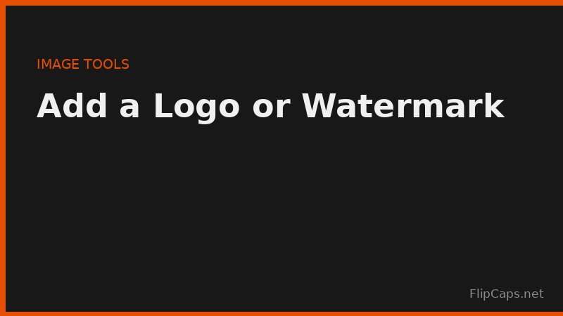 Example of placing a small logo in the corner of a photo for branding and watermarking