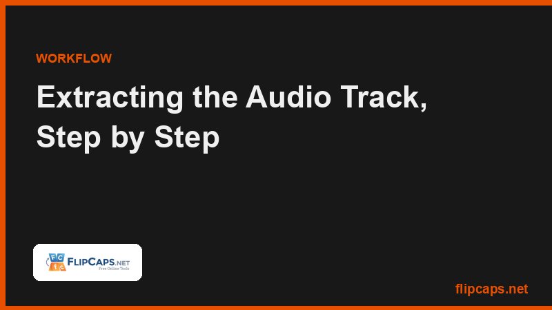 Step by step workflow for extracting an audio track from a video file and saving it as MP3