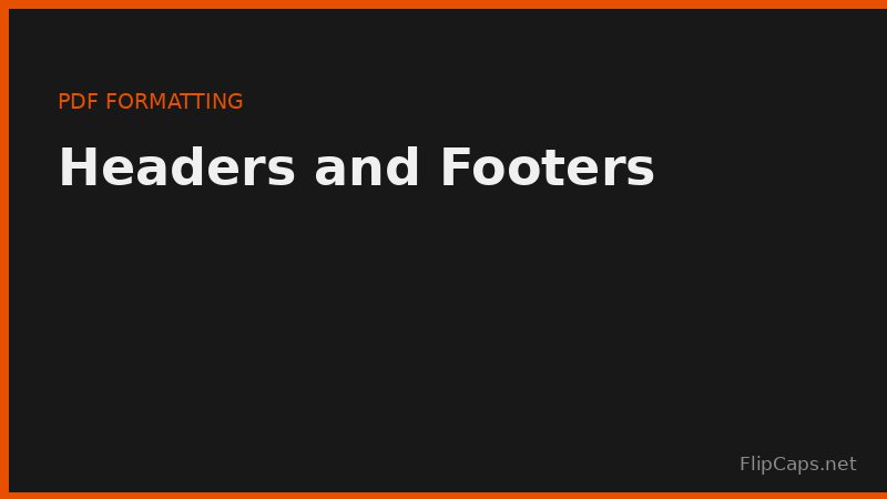Examples of well-formatted PDF headers and footers for reports and proposals
