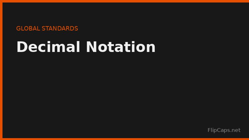 Decimal notation international formats showing period vs comma decimal separators by region