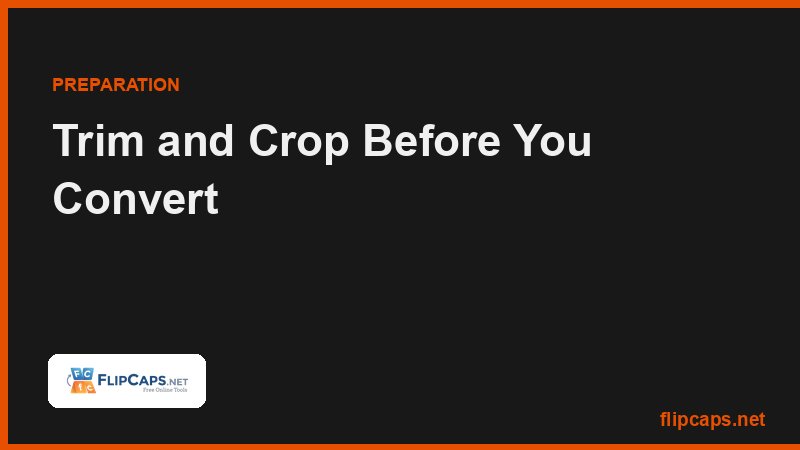 Trimming and cropping a video clip before converting it into an animated GIF