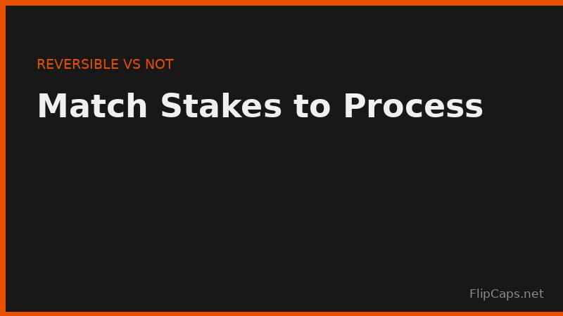 Comparison chart of reversible versus irreversible decisions and how much process each deserves