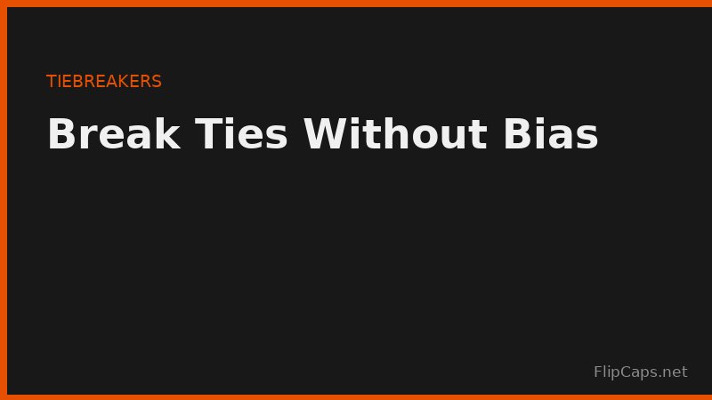 Flipping a coin to break a tie between two genuinely equal options