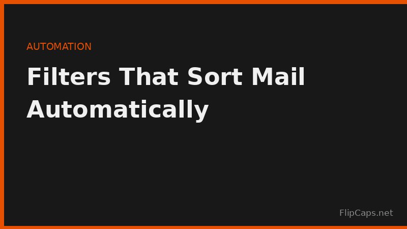 Setting up email filters and rules to automatically sort incoming mail