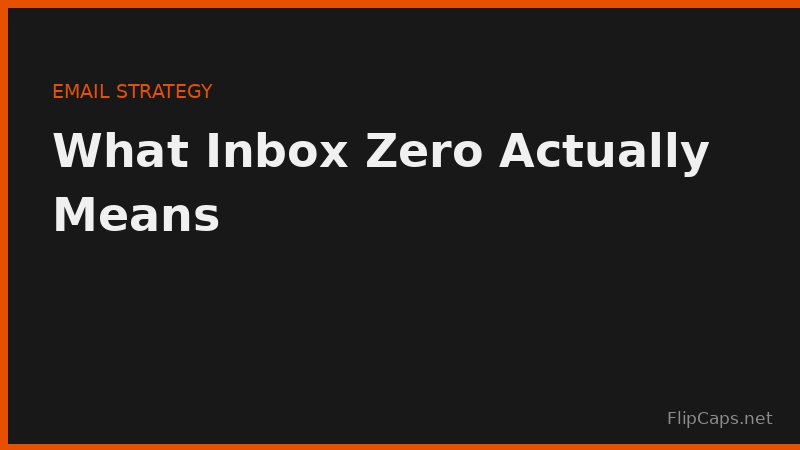 Inbox zero method explained - the inbox as a processing queue, not storage