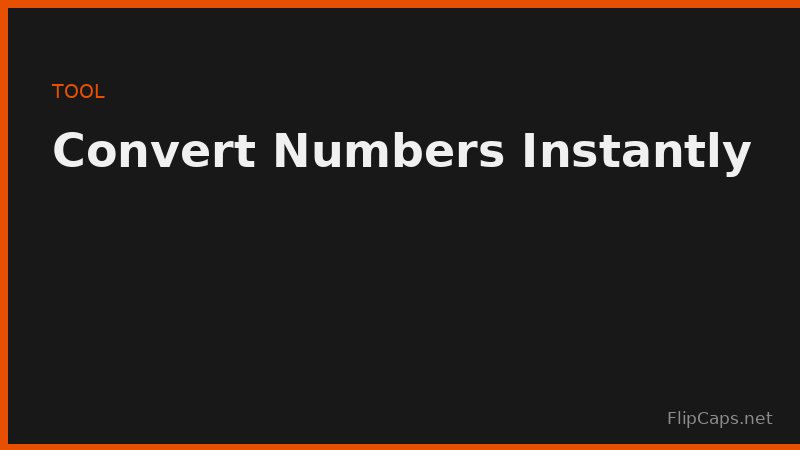 Roman numeral converter tool for converting numbers to and from Roman numerals