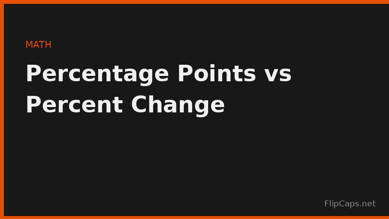 Diagram explaining the difference between percentage points and percent change