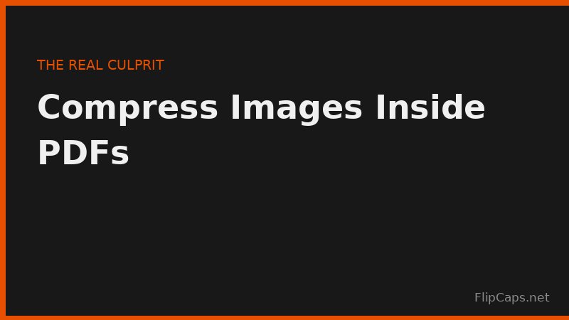 Compressing images inside a PDF document to reduce overall file size