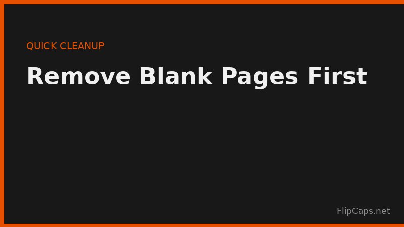 Removing blank pages from a PDF to reduce file size