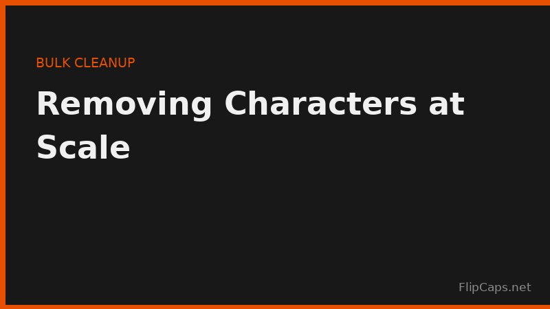 Using a character removal tool to strip specific letters, numbers, or symbols from text
