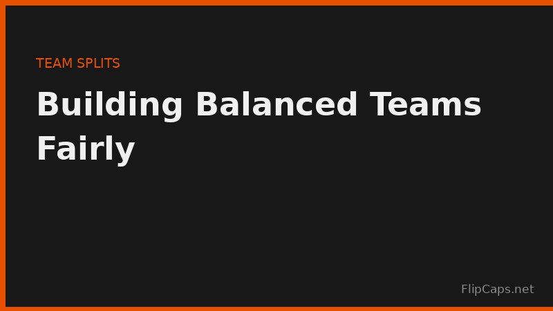 Random team generator used to split a group into balanced teams fairly