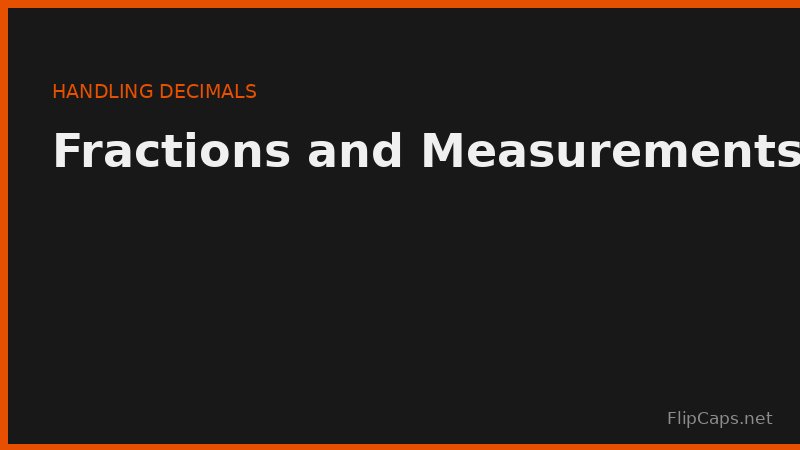 Fractional ingredient measurements - converting decimal scaling results to kitchen fractions